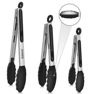 lot 14048 image: Eddeas Kitchen Tongs 3-Piece Set 7912 IN