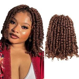 lot 14451 image: BOHOBABE Passion Twist Crochet Hair 8 Inch 30# 8 Pack