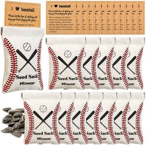 lot 14458 image: Mixweer 12 Sets Baseball Seed Pouch Bags With Cards