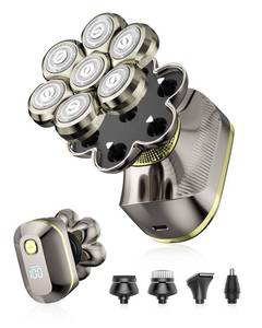 lot 14460 image: TEPOTZ Head Shaver IPX7 Washable LED Gold