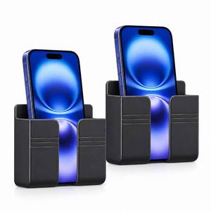 lot 14477 image: Decobay 2-Pack Adhesive Wall Phone Holder, Gray
