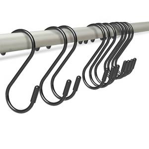 lot 14483 image: Hedgbobo S-Hooks 3 Inch 10-Pack Vinyl Coated Black