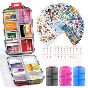 lot 14488 image: LANDNEOO 3-Pack 14-Grid Travel Pill Organizer