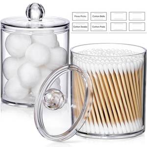 lot 14490 image: AOZITA Acrylic Q-Tip Holder Dispenser 2-Pack