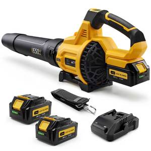 lot 17117 image: LOSART Cordless Leaf Blower 650CFM 20V with 2 Batteries