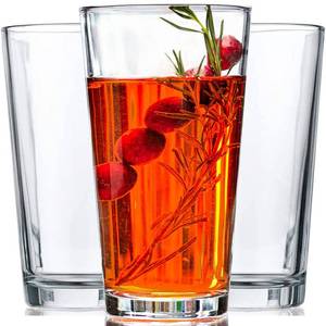 lot 17119 image: Leraze 10-Piece Stackable Drinking Glasses, 16oz