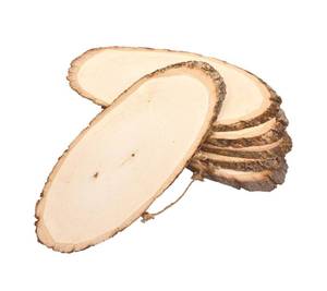 lot 18340 image: Cregugua Basswood Oval Signs 6-Pack 16 Inch