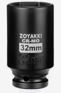 lot 8022 image: ZOYAKKI 12 Drive 32mm Deep 6-Point Impact Socket
