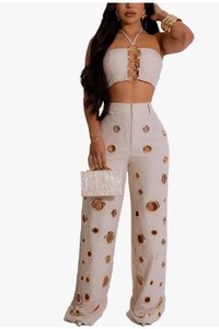 lot 18353 image: Womens 2 Piece Outfit, White, XXL