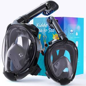 lot 1165 image: Greatever G2 Full Face Snorkel Mask 2 Pack Adults Kids