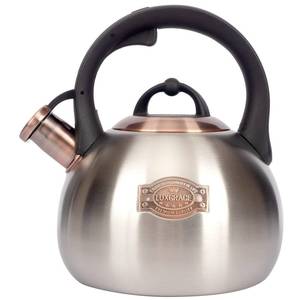 lot 1168 image: A 3.1 Quart Teal Whistling Tea Kettle for Stove Top, Food Grade Stainless Steel