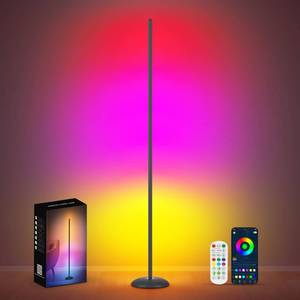 lot 1174 image: Vexinat Corner Floor Lamp, Smart RGB LED Corner Lamps for Living Room