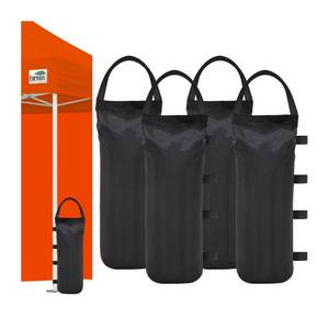 lot 2435 image: Eurmax USA 4-Pack Universal Canopy Weights, Secure Wind Protection to Prevent Tipping, Easy Wrap-Around Installation Heavy Duty Sandbags (Without Sand), Fits All Instant Shelter Legs,Black
