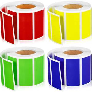 lot 2437 image: Marspark 2000 Pieces Rectangular Colored Label Stickers 1.57 x 0.75 Inch