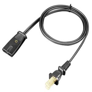 lot 2442 image: HASMX Power Cord for Rival Indoor Smokeless Grills 5730 5740 5750, Replacement Part 2pin Cord Black 3ft Length (1-Pack)