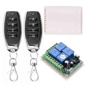 lot 2445 image: DC 12V Remote Control Switch 4 Channel Universal 433Mhz Remote Control Momentary Switch for Wireless Control and More