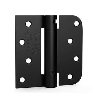 lot 2451 image: Goldenwarm 3 Pack 4 Spring Door Hinges Black Square 58 Radius Corners