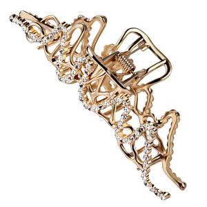 lot 2452 image: CROWN GUIDE Large Hair Claw Clips for Thick Hair Long Women Girls Rhinestone Jaw Clips Jumbo Hair Clip Cute Claw Clips Fancy Hair Clips Strong Hold Hair Styling Accessories Gold