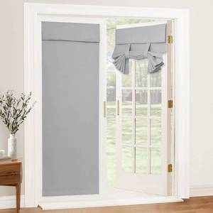lot 2453 image: RYB HOME Blackout Door Curtain for Patio Front Tricia French Door Window