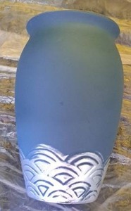 lot 5510 image: Cora Vase Home Decor Blue White 9.8 Inches