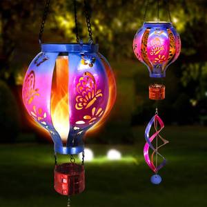 lot 5525 image: SUNNYPARK Solar Hot Air Balloon Wind Spinner Lantern