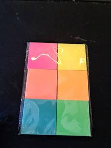 lot 6079 image: Colorful Sticky Notes Pad Set - 6 Color Assortment