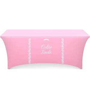 lot 6084 image: Oudain Stretch Spandex Table Cover 6ft Pink