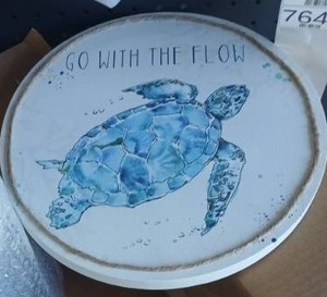 lot 7647 image: Set of 2 Sea Turtle Themed Wall Art