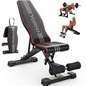 lot 7654 image: YOLEO Adjustable Weight Bench, 827LBS Capacity