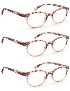 lot 8170 image: OLOMEE Womens Reading Glasses 5.00 Small Round 3-Pack