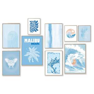 lot 8185 image: TWNSLLA Coastal Cowgirl Canvas Wall Art Prints Set