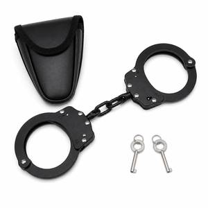 lot 8189 image: Yoghourds Double Lock Steel Handcuffs with Holster & Keys