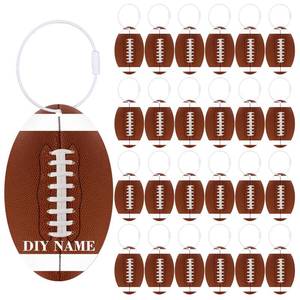 lot 8190 image: Liliaafar Football Luggage Tags 24 Pack with Steel Buckle