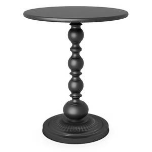 lot 9588 image: Metal Small End Table,Round Side Table for Living Room,Black,13.8 Lx20.5H