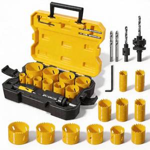 lot 9590 image: KATA 18 Piece Bi Metal Hole Saw Kit 34-2-12 for Wood Metal PVC Drywall