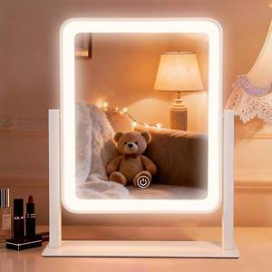 lot 9621 image: YEKKOPT Vanity Mirror with Lights, 14x12 LED Makeup Mirror, 3 Color Modes
