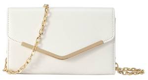 lot 10155 image: Autumnwell Clutch Purse Evening Bag for Women��White Envelope Handbag With Detachable Chain for Wedding and Party