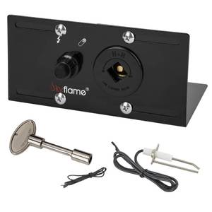 lot 10165 image: Skyflame Fire Pit Gas Burner Spark Ignition Kit, Black