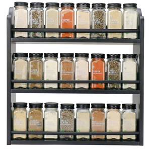 lot 13377 image: Thalomely 3-Tier Bamboo Spice Rack, Wall Mount & Countertop