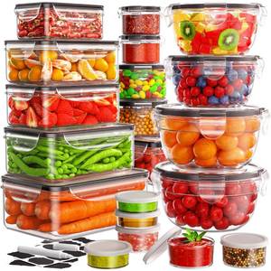 lot 13383 image: JSCARES 40-Piece Food Storage Containers with Lids