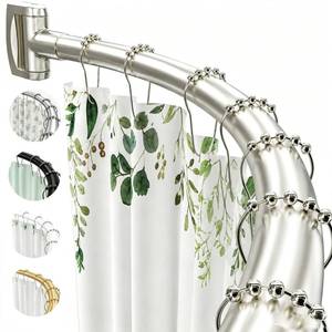 lot 13399 image: KOUO Curved Shower Curtain Rod 33-78 In Adjustable