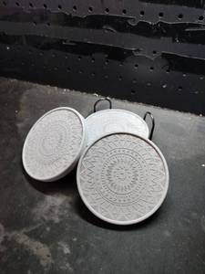 lot 14063 image: Decorative Ceramic Coasters w Mandala Pattern Set of 4