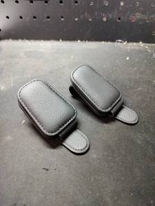 lot 14069 image: Sunglass Holder for Car, Pair of Magnetic Leather Eyeglass Hanger Sunglass Clip for Car Visor, Car Sunglass Holder Organizer Storage, Car Interior Accessories