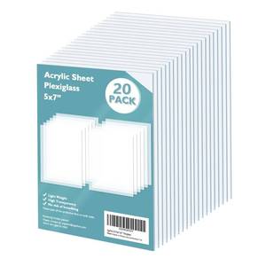 lot 14074 image: Egofine Plexiglass Sheets 5x7 20 Pack Clear