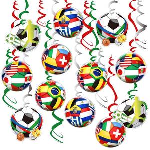 lot 14080 image: Alacrina World Cup Soccer Party Decorations 12-Piece Set