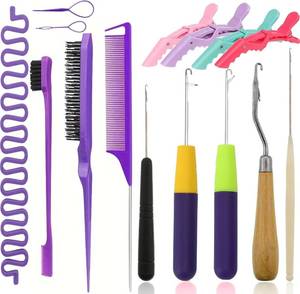 lot 14083 image: Nalexmi Crochet Hooks for Hair 15-Piece Styling Kit