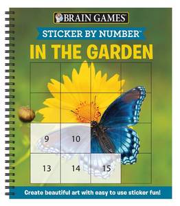 lot 14085 image: Publications International Brain Games Sticker by Number Garden