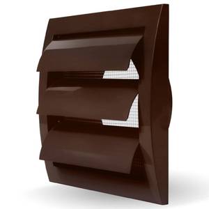 lot 14088 image: 4 Brown Air Vent Cover with Louvers