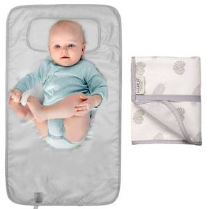 lot 14091 image: Hamur Home Portable Changing Pad Waterproof Leaves