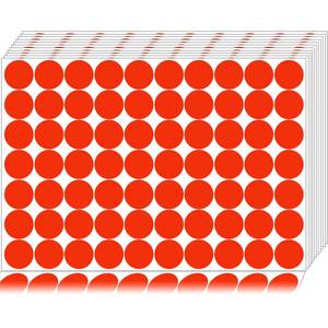 lot 14095 image: Dreecy Red Dot Stickers 1400 Pieces 0.75 Inch
